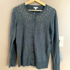Merona Cardigan with Silver/Gold Sparkles